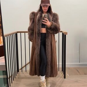 Fox & Mink Full-Length Fur Coat